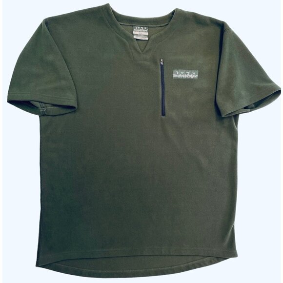 HUNTING & FISHING Men's Micro Tee 2X Anti-Pill Fleece Unique‎ V-Split Zip Pocket - Picture 3 of 10